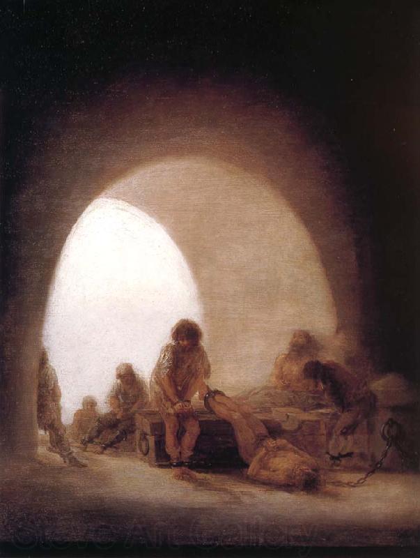 Francisco Goya Prison interior Spain oil painting art